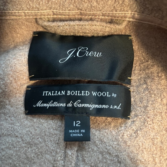 J Crew 100% Wool Camel Coat - Picture 3 of 6